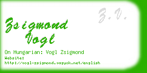 zsigmond vogl business card